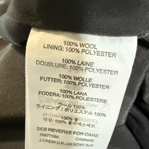 J. Crew 100% Wool Jumper Dress fully lined, hidden button placket, Sz 2, pleated - Picture 9 of 11